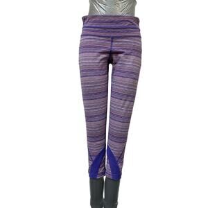 Lululemon Inspire Cropped Tight II Leggings Women's Size 6 Purple Multi